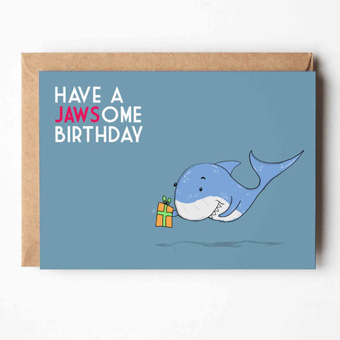 Jawsome – Funny Shark | Greeting Card