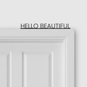 HELLO BEAUTIFUL door topper and door tag