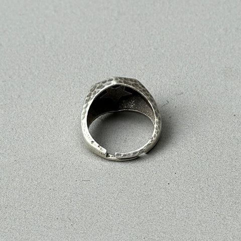Signet Star Silver Ring