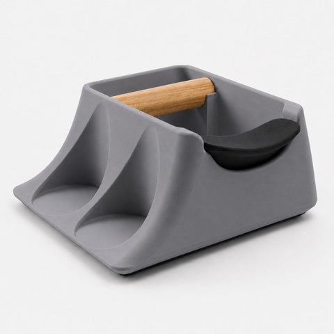 The Hub 3-in-1 Espresso Knock Box, Tamping Station & Tamper Holder