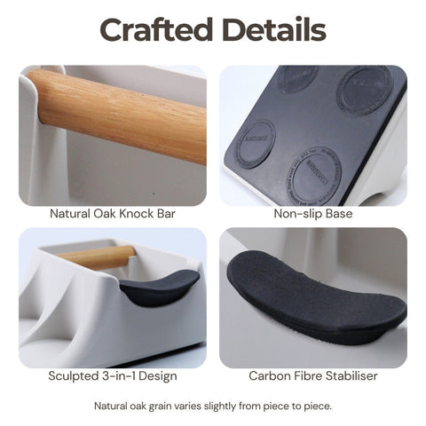 The Hub 3-in-1 Espresso Knock Box, Tamping Station & Tamper Holder