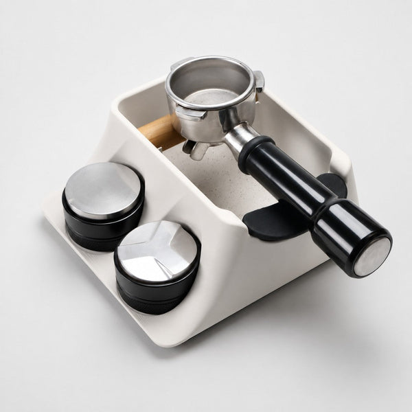 The Hub 3-in-1 Espresso Knock Box, Tamping Station & Tamper Holder