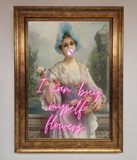 I Can Buy Myself Flowers Framed Print