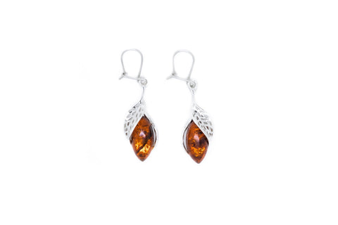 Elegante Cognac-Bernstein-Ohrringe