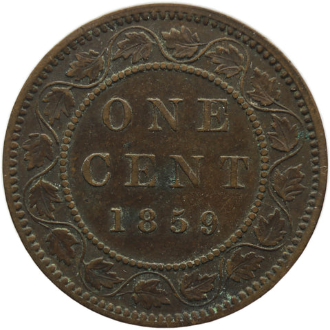 1859 One Cent Canada Coin Queen Victoria