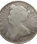 1707 E Half Crown Queen Anne Silver Coin British United Kingdom minted in Edinburgh, Scotland