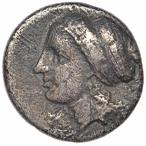 350 - 300 BC. Corinth Drachm Ancient Greek Corinthia Coin Silver Pegasos, Aphrodite
