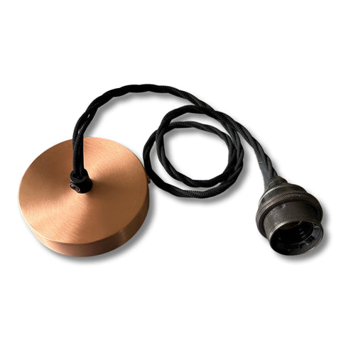 Cawston XL - Genuine Solid Copper Slotted Lampshade Pendant Set Light - 14 Inch
