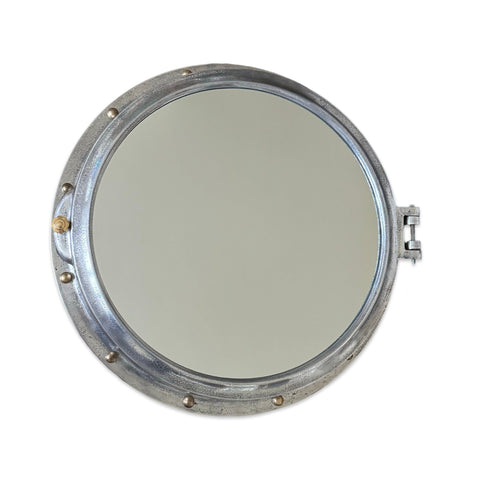 Oversized XL Porthole Mirror Solid Cast Nautical Industrial US Navy Deck Yacht Master by Maxlume  ~ 65cm