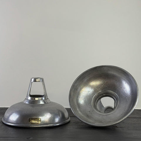 Cawston - Silver Solid Cast Aluminium Lampshade Pendant Set Light - 11 Inch