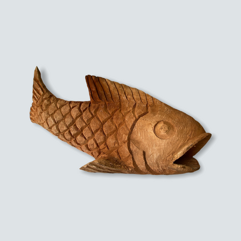 Mosambik, handgeschnitzte Fischskulptur - XL (01)
