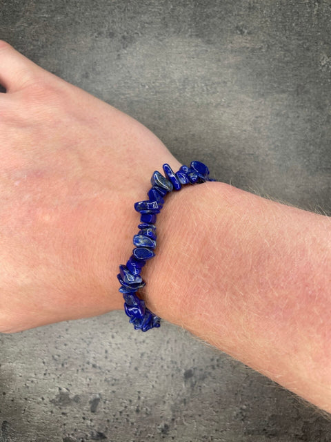 Lapislazuli - Edelstein-Splitterarmband