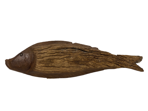 Handgeschnitzter Fisch aus Treibholz - S (1104)