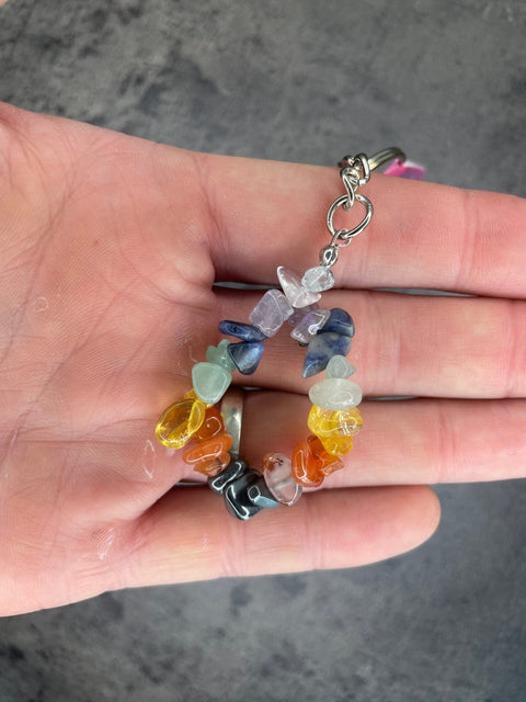 Chakra-Kristallperlen-Schlüsselanhänger