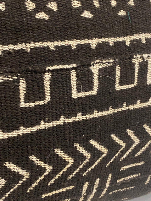 Mud Cloth Handwoven cushion - (184.11) Black