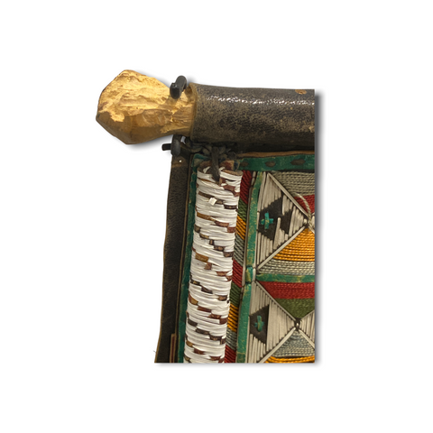 Tuareg - Antique leather panel tent decor (191.4)