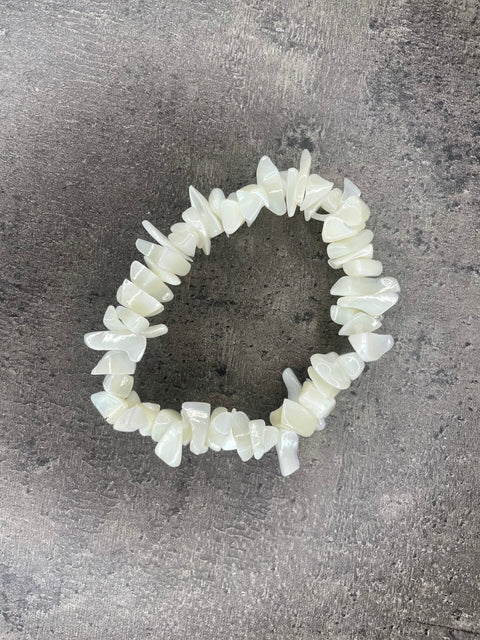 Perlmutt - Kristall-Chip-Armband