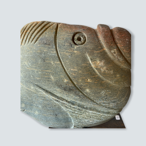 Stone Fish Sculpture - Zimbabwe (02) S