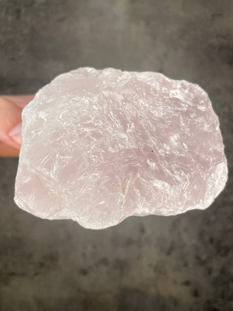 Rose quartz - XL rough chunk on stand