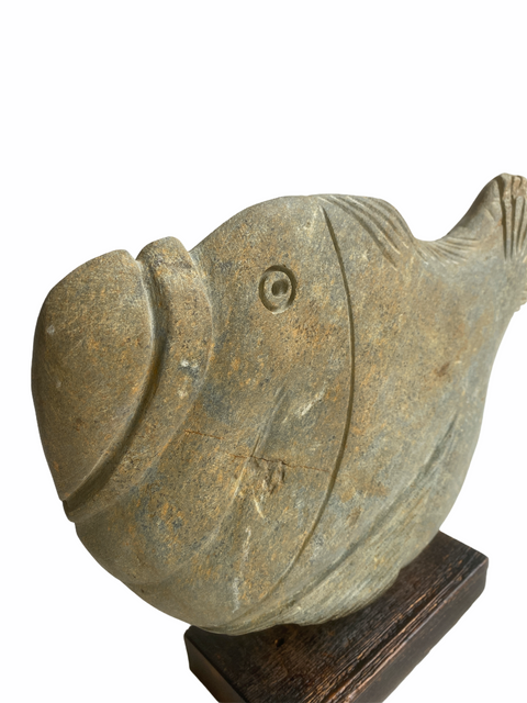 Sculpture de poisson en pierre - Zimbabwe (02)