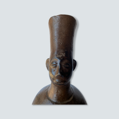 Mangbetu figural clay pot