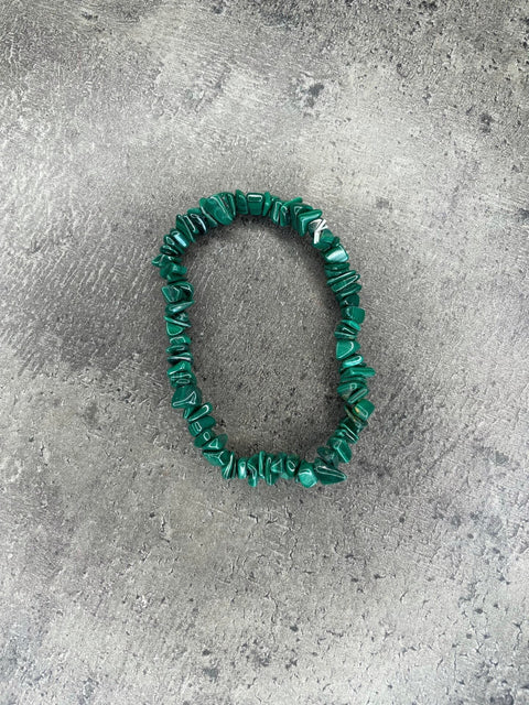 Malachit - Kristallchip-Armband