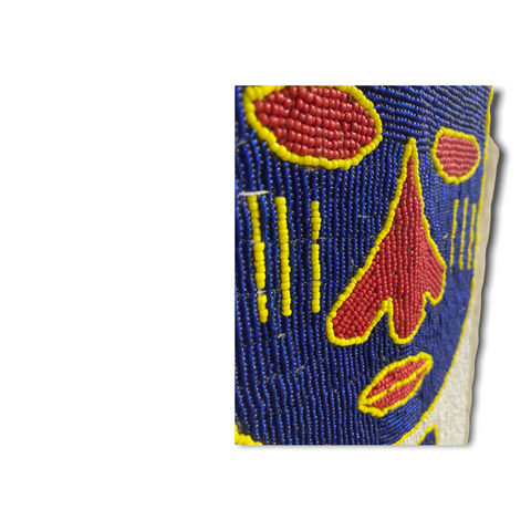 Yoruba-Perlenschärpe - Nigeria - Eidechsen &amp; Gesichter (04)