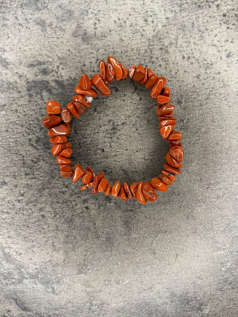 Roter Jaspis - Kristall-Chip-Armband