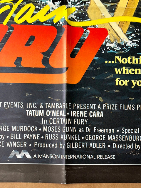 Certain Fury (1985) Original US One Sheet Kinoplakat