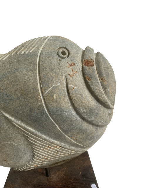 Steinfischskulptur - Simbabwe (04)