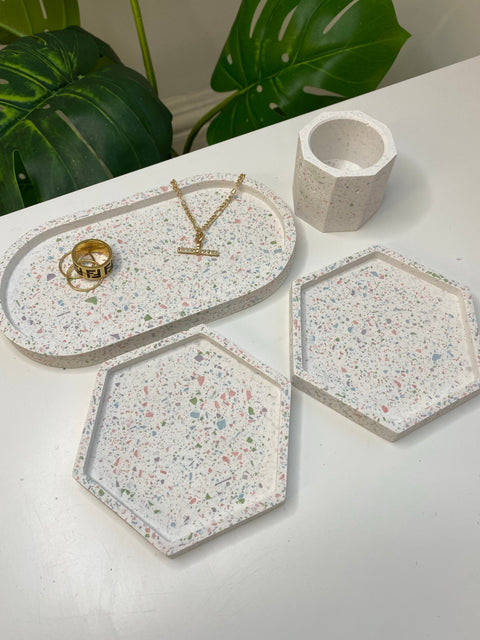 4 Piece Trinket Set - Terrazzo