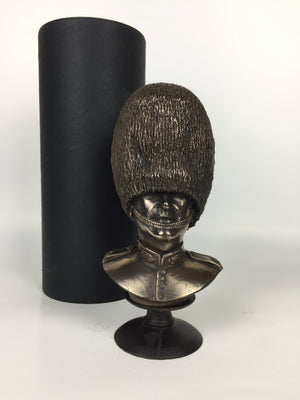 Scots Guard Bust Cold Cast Bronze Military Statue Sculpture
