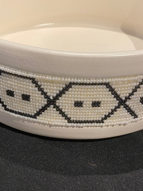Contemporary Ceramic Beaded Bowl