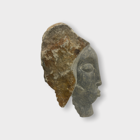 Stone head sculpture by Rizimu Chiwawa Zimbabwe (3111)