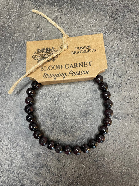 Blutgranat – Leidenschaft wecken – Kraftperlenarmband