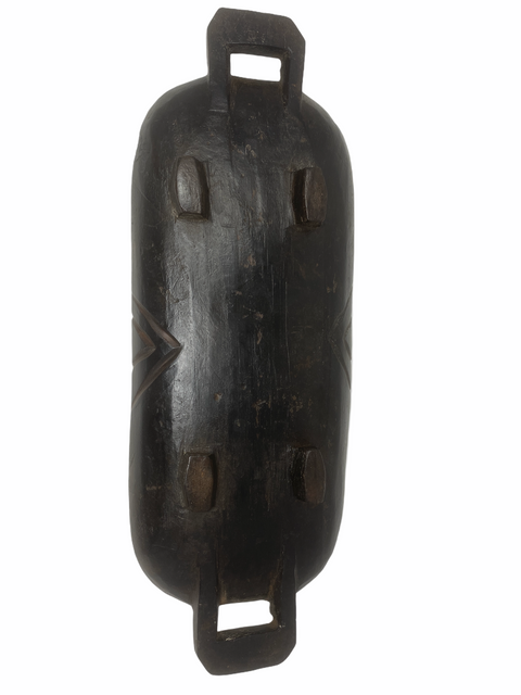 Assiette de présentation de cuisine zoulou, sculptée à la main