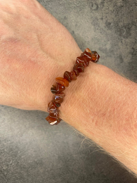 Karneol - Edelstein-Splitterarmband