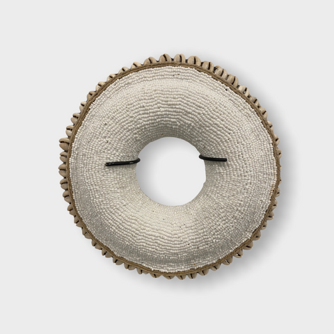 Bracelet en perles du Cameroun - (88.2) blanc