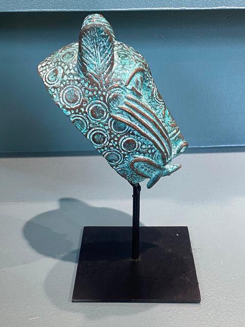Léopard du Bénin en bronze - Sculpture (7.05)