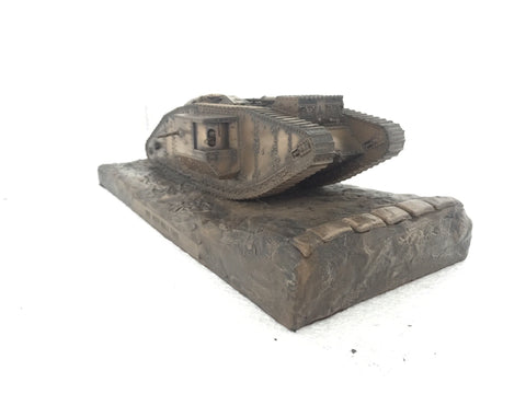 World War One Mark IV Male Tank Cold Cast Bronze Statue