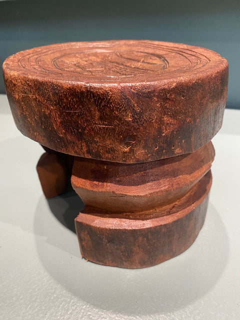 Yoruba hand carved stool - (07)