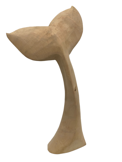 Wooden Hand carved Whale Fin (39L)