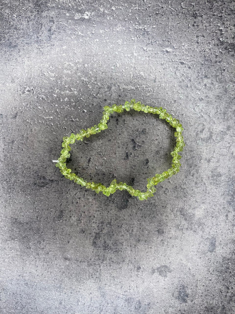 Peridot - Kristall-Chip-Armband