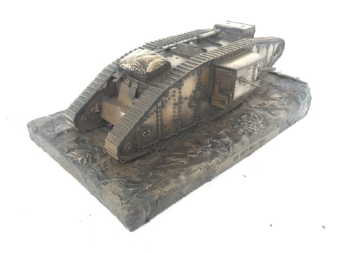 World War One Mark IV Male Tank Cold Cast Bronze Statue
