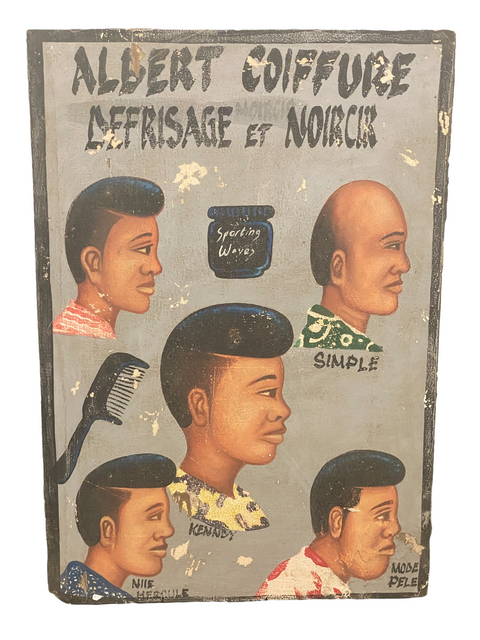 Vintage-Schilder afrikanischer Friseursalons