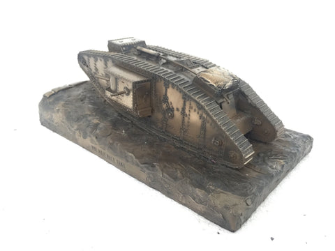 World War One Mark IV Male Tank Cold Cast Bronze Statue