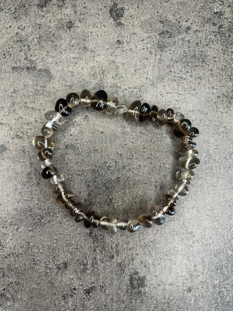Rauchquarz - Armband aus Kristallchips