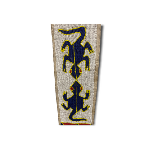 Yoruba-Perlenschärpe - Nigeria - Eidechsen &amp; Gesichter (04)