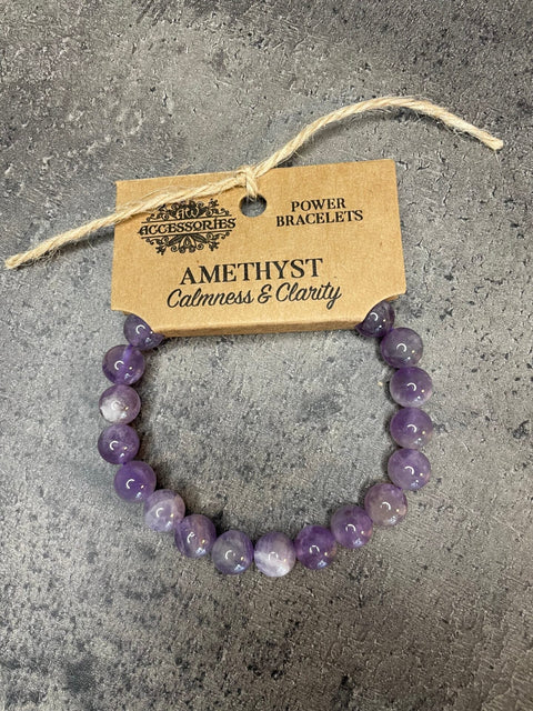 Amethyst – Ruhe und Klarheit – Power-Perlenarmband