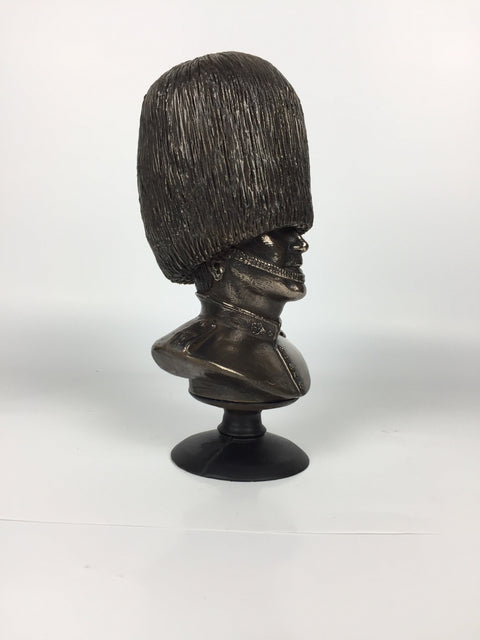Welsh Guard Bust Cold Cast Bronze Military Statue Sculpture